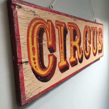 Hand-painted Circus Sign