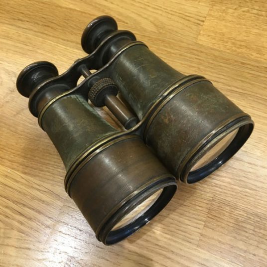 SOLD Victorian brass field glasses NKTR
