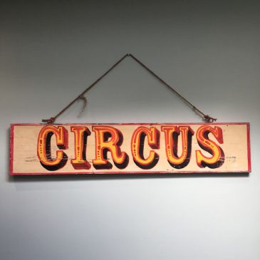 Vintage Hand-painted Circus Sign