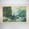 Large Vintage Robert Wood Mountain Stream Framed Print