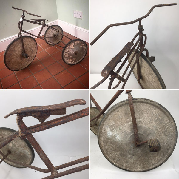 Antique metal tricycle clearance