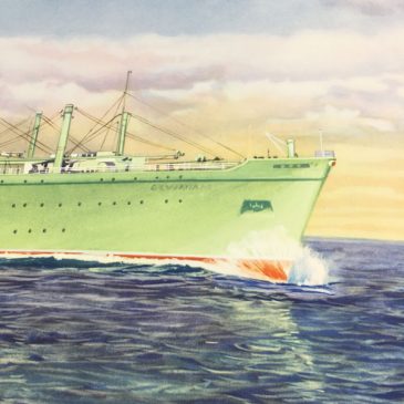 Cunard Line RMS Carmania / Franconia poster