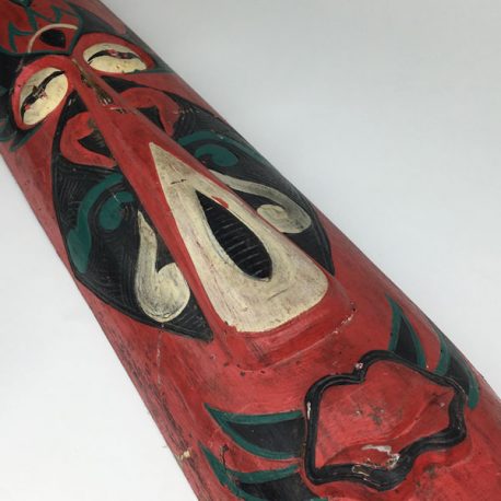 Vintage Fairground Art Carved Painted Red Head / Mask