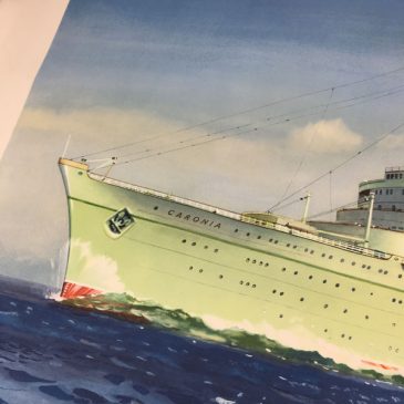 Vintage Cunard RMS Caronia poster