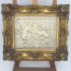 faux marble relief cherubs gilt frame