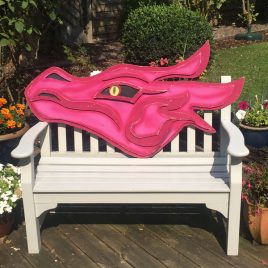 large amusement arcade fairground dragon head