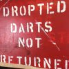 fairground darts game sign