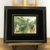 2x Verre Eglomise frames with rustic scenes